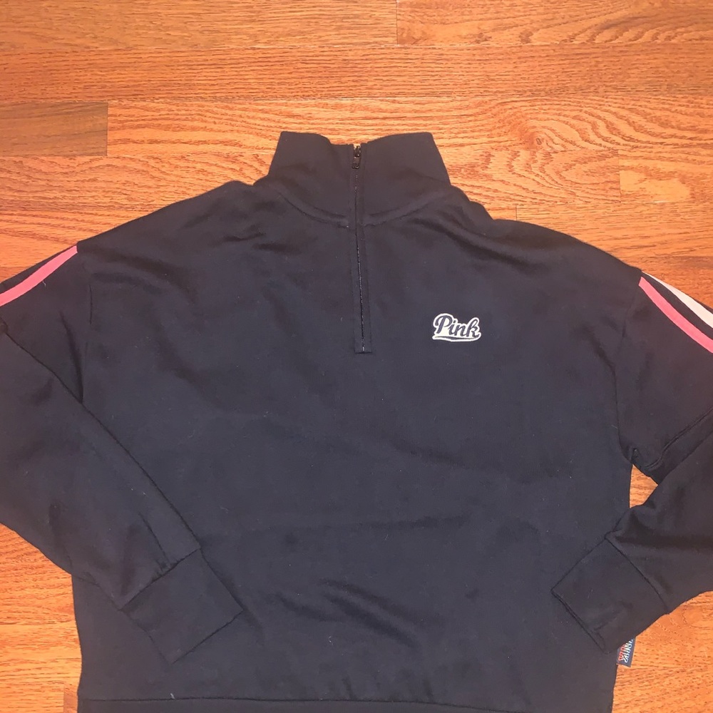 VS PINK QUARTER-ZIP JACKET!
